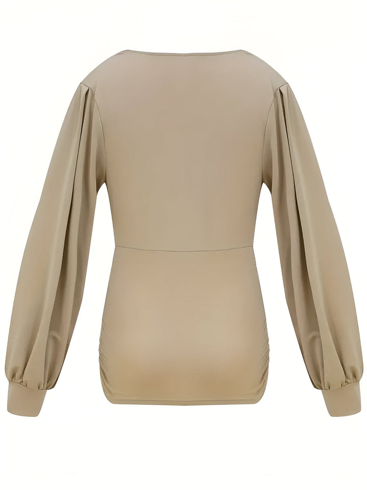 Caylee - Elegante Casual Blouse met Speelse Lantaarnmouwen