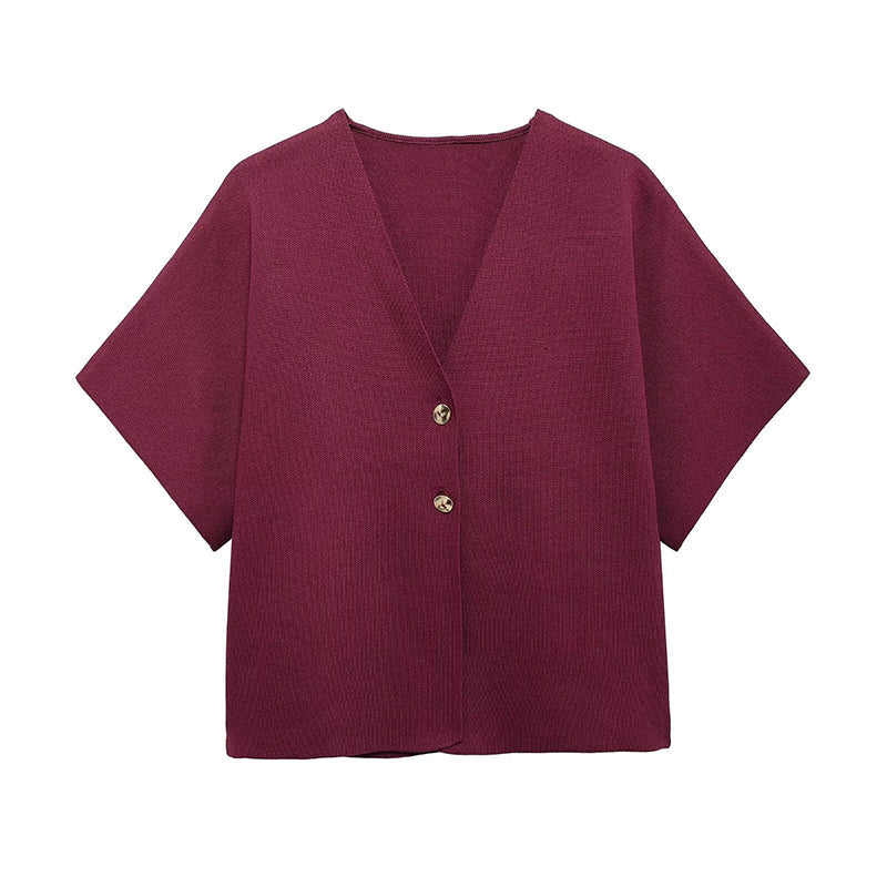 Top in maglia a V elegante di Claribel