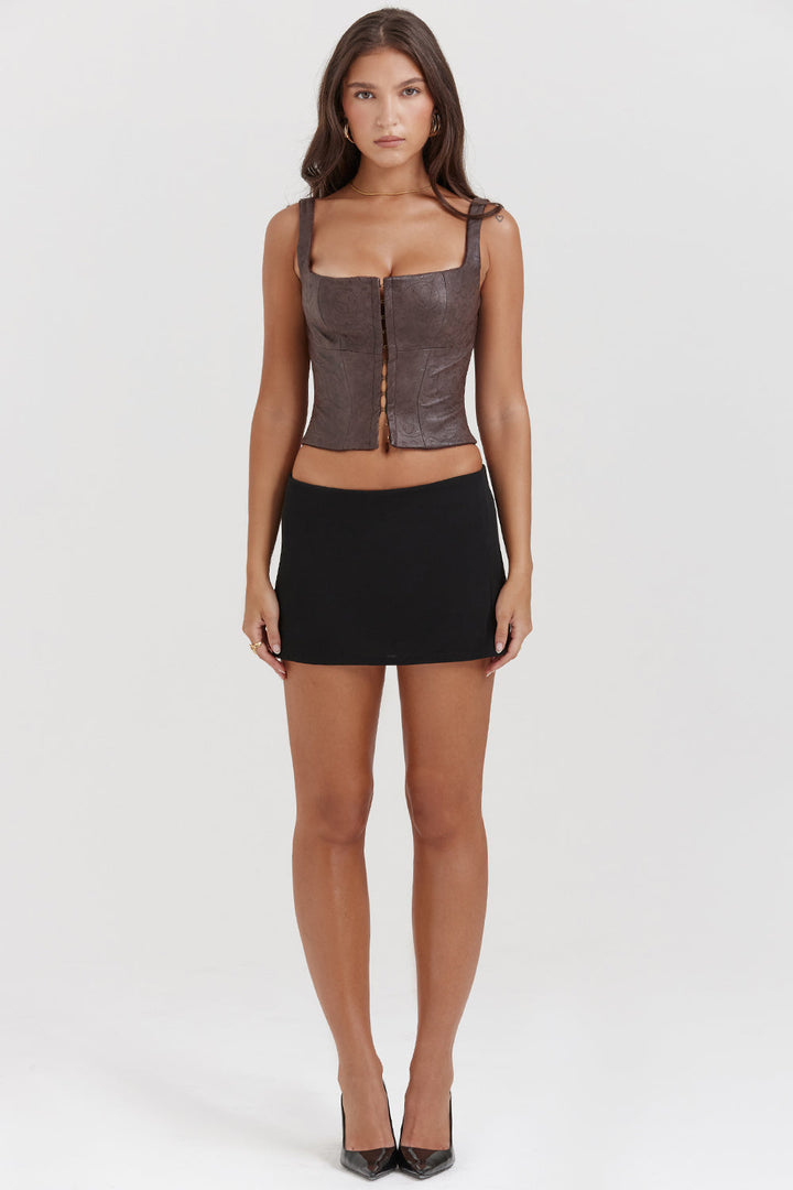 Gilda - Top in ecopelle vegan elegante