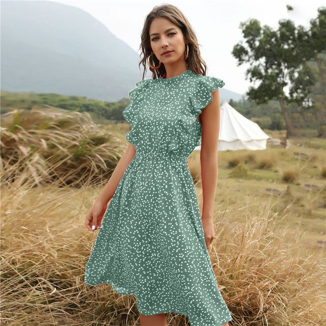 Elodie - Elegante Lange Chiffon Zomerjurk