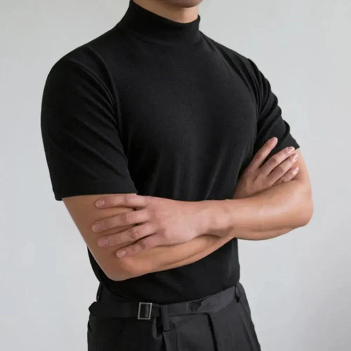 Elegante camicia da uomo a collo alto - comfort e stile per tutti i giorni
