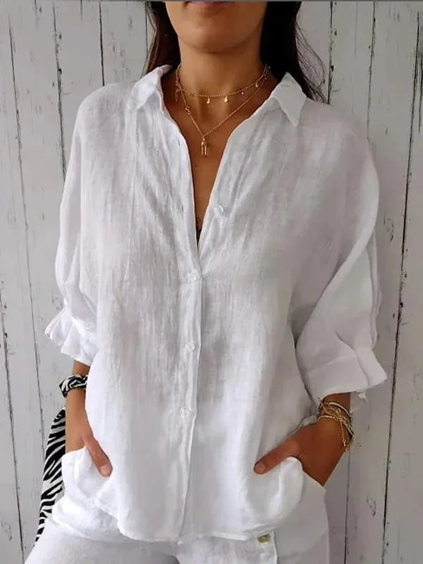 Sophie - Elegante Linnen Blouse voor Dames