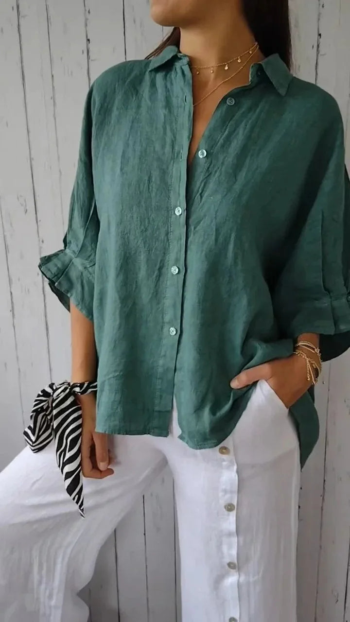 Sophie - Elegante Linnen Blouse voor Dames