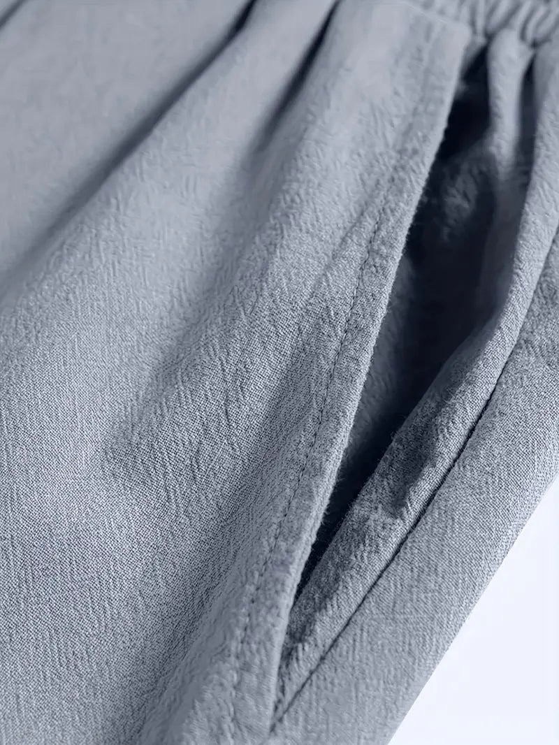 Eleganti pantaloncini estivi da uomo con cordoncino regolabile e struttura morbida e confortevole per ogni uomo