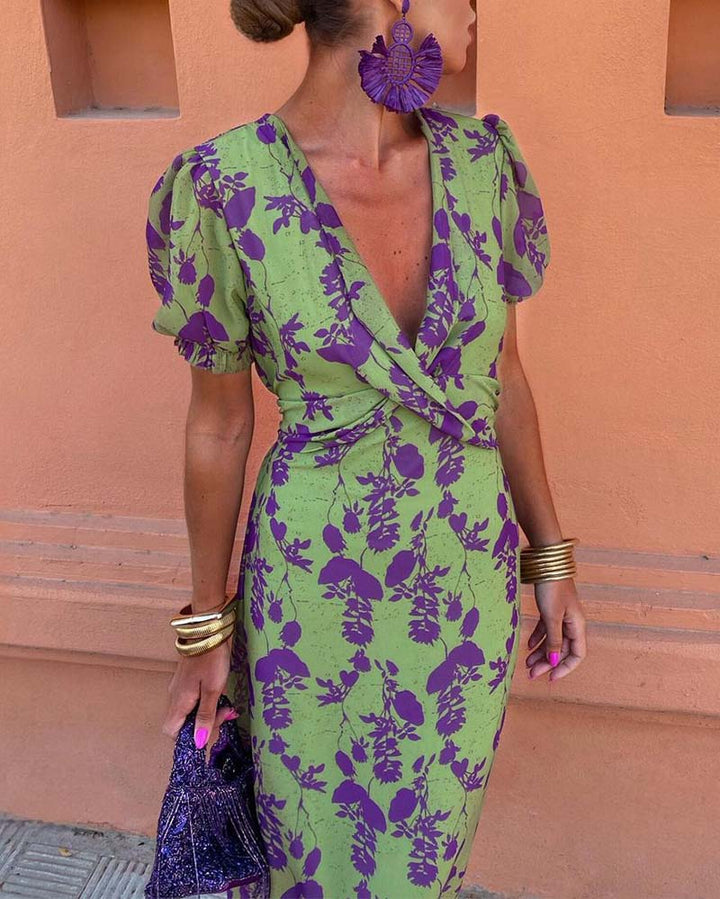 Elegante abito da festa™ con elegante scollatura a V, perfetto per le occasioni speciali