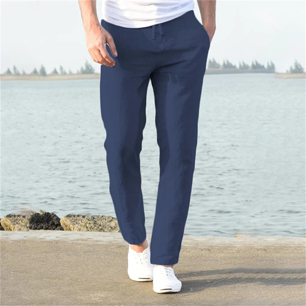 Pantaloni da uomo in lino, comodi e leggeri: un look elegante e piena libertà di movimento