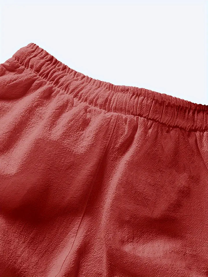 Eleganti pantaloncini estivi da uomo con cordoncino regolabile e struttura morbida e confortevole per ogni uomo
