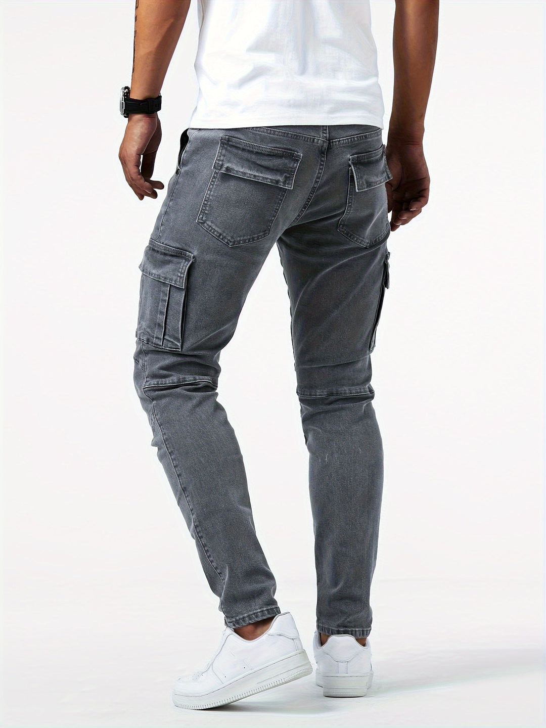 Pantaloni cargo da uomo eleganti e confortevoli, elasticizzati - una combinazione di funzionalità e design alla moda