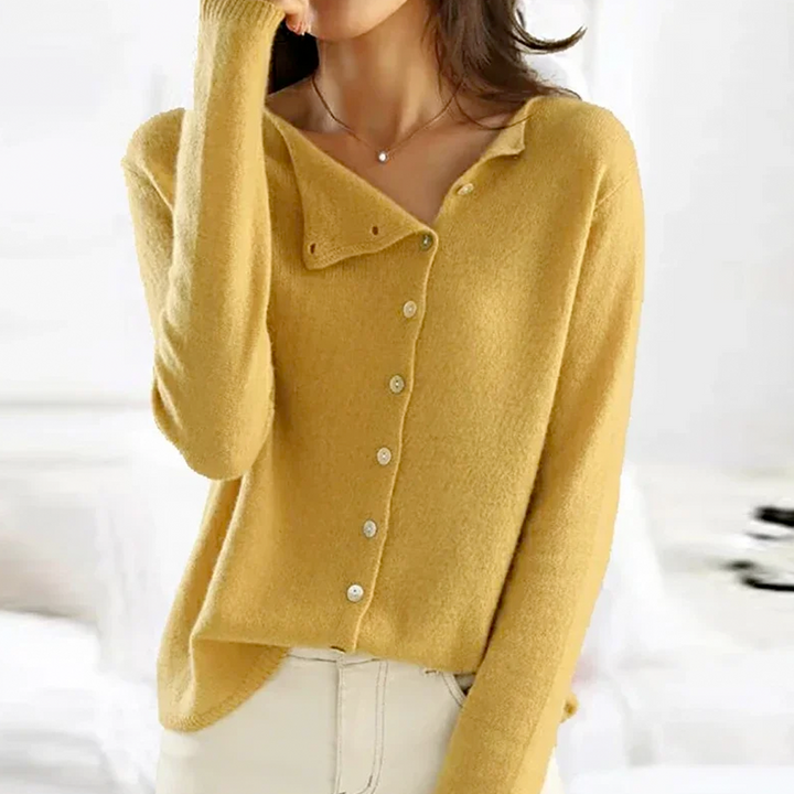 Saveria™ - Camicia Essenziale a Maniche Lunghe Classica