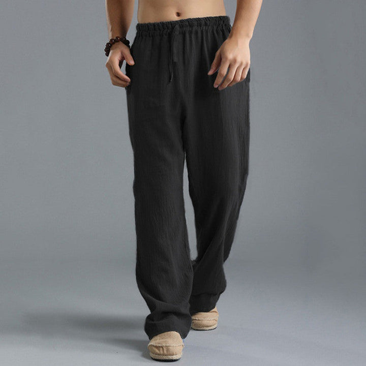 Luchtige Wijde Broek van Katoen en Linnen voor een Comfy Stijl