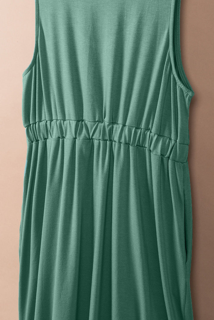 <p>Elena - Abito Senza Maniche Verde Elegante per un Look Fresco</p>