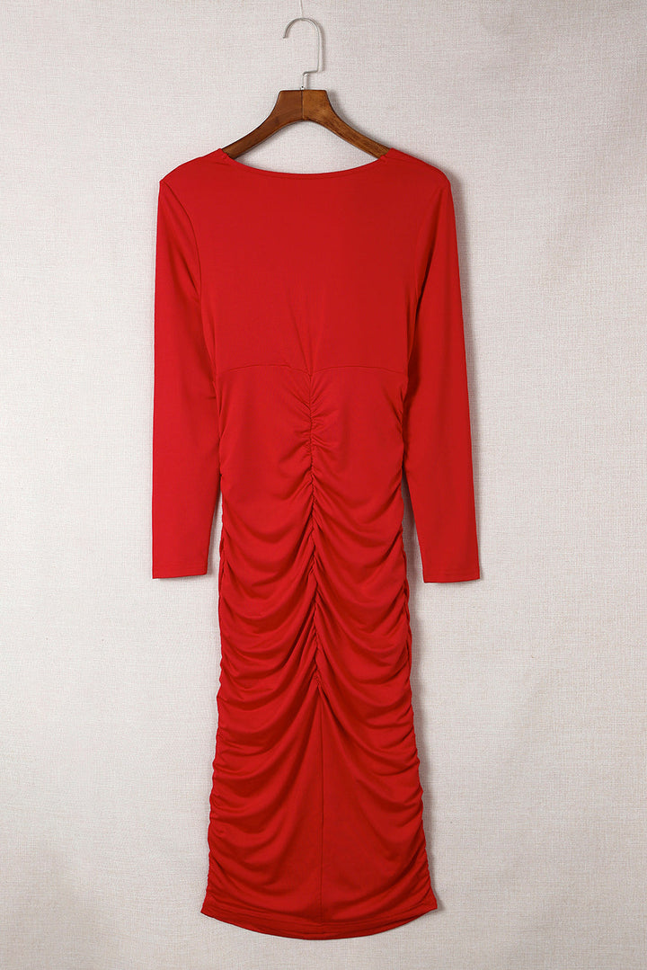 <div>Eline - Incantevole Abito Avvolgente Rosso</div>