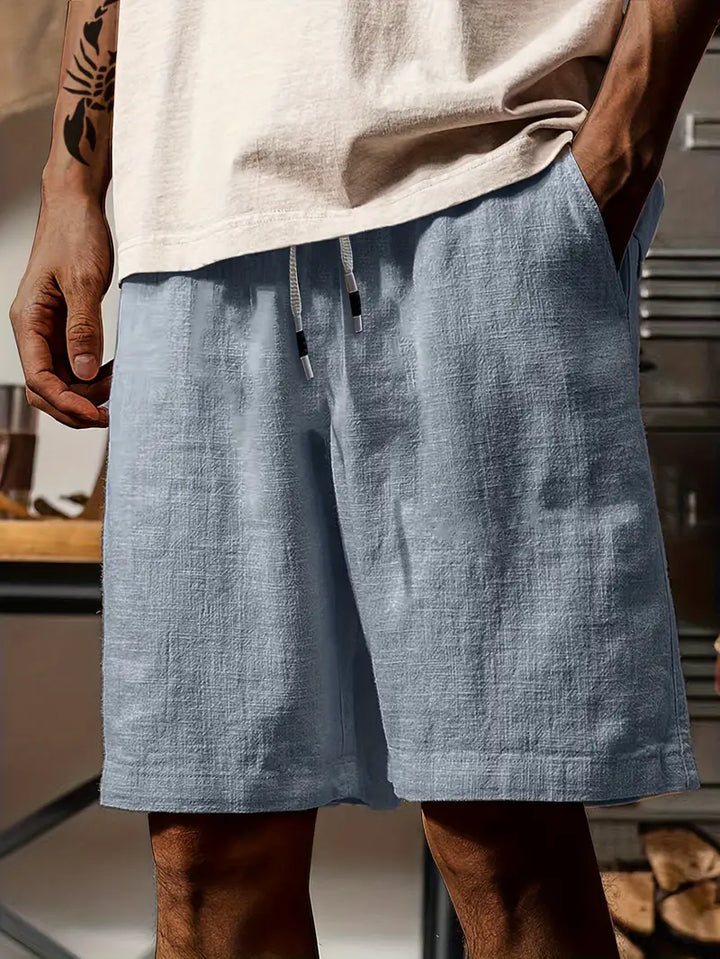 Eleganti pantaloncini estivi da uomo con cordoncino regolabile e struttura morbida e confortevole per ogni uomo