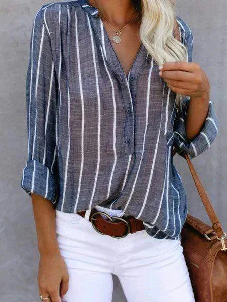 Lotte - Stijlvolle Gestreepte Blouse voor Dames