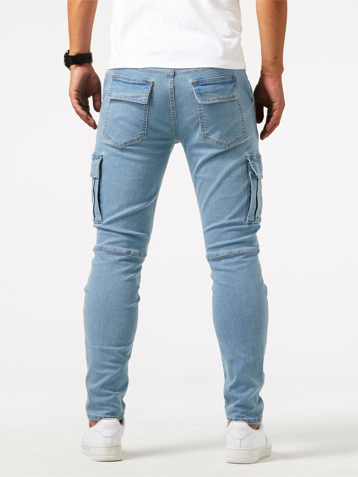Pantaloni cargo da uomo eleganti e confortevoli, elasticizzati - una combinazione di funzionalità e design alla moda