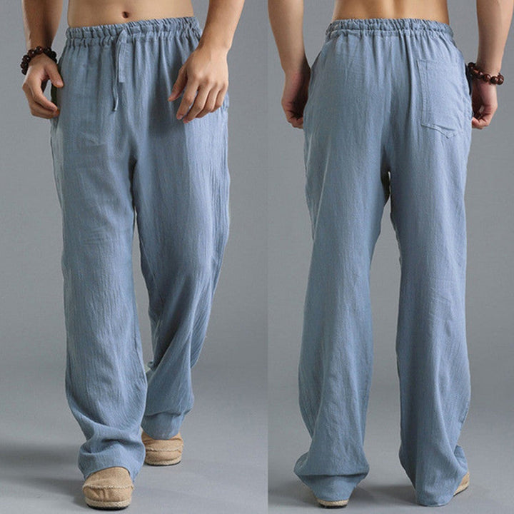 Luchtige Wijde Broek van Katoen en Linnen voor een Comfy Stijl
