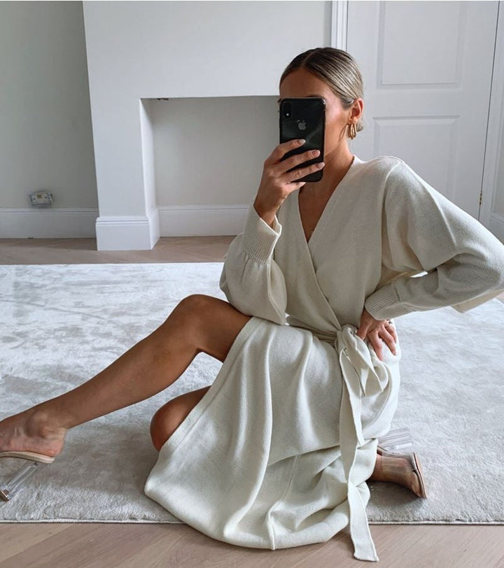 Zacht en Stretchy Comfy Casual V-Hals Wikkeljurk Kimono voor Ultime Zomerstijl