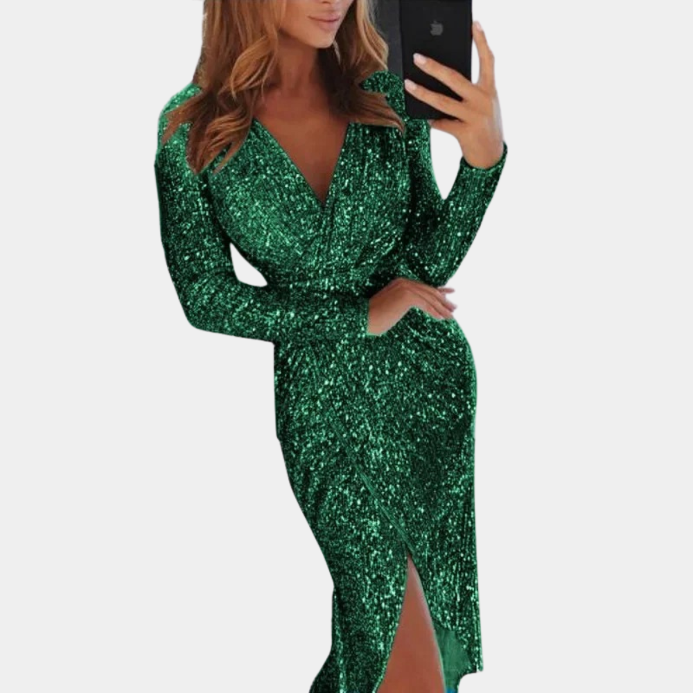 Elynn - Glanzende Paillettenjurk voor een Stralende Look