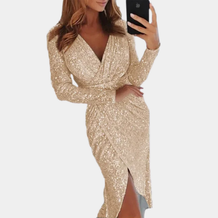 Elynn - Glanzende Paillettenjurk voor een Stralende Look