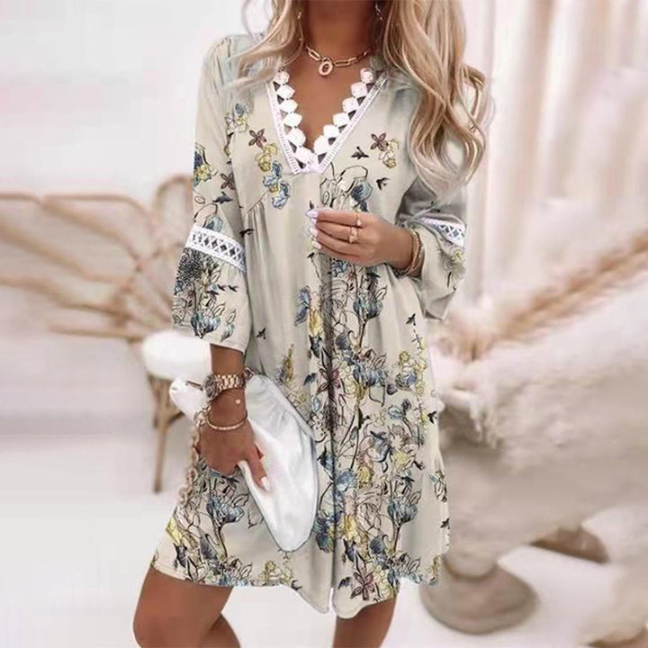 Elara - Elegante Bloemenjurk met Romantisch Kant