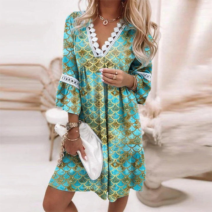 Elara - Elegante Bloemenjurk met Romantisch Kant