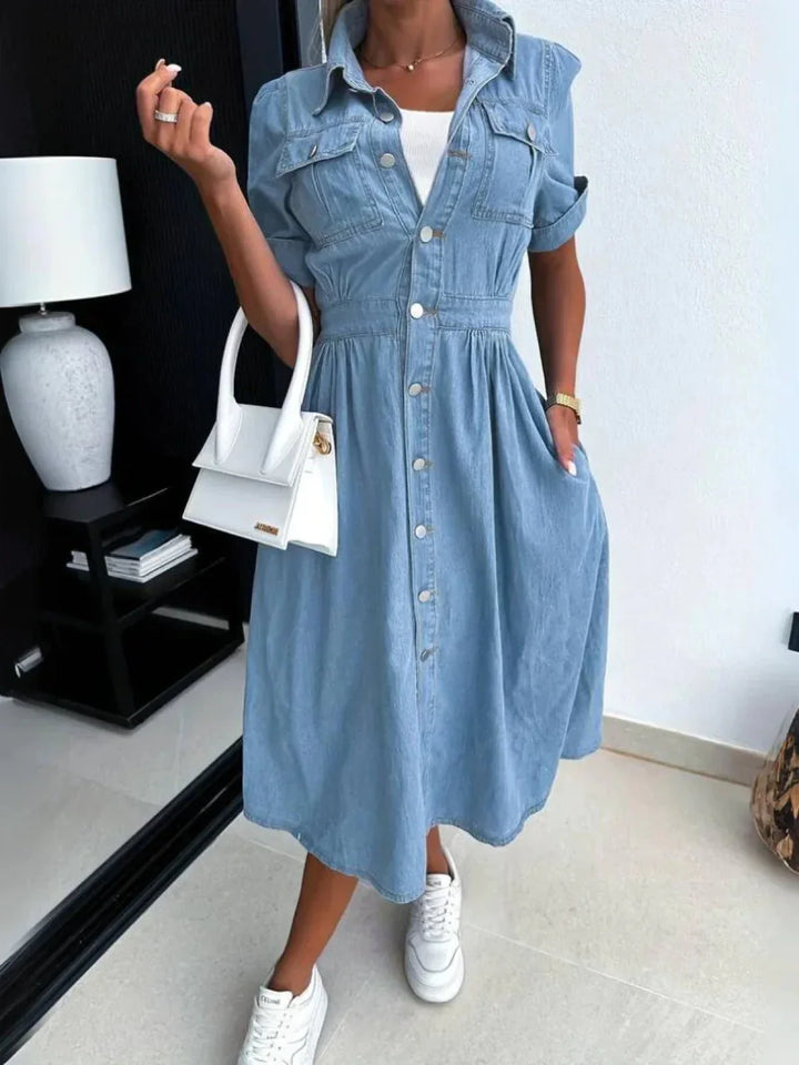 Giorgia™ - Chic Abito in Denim