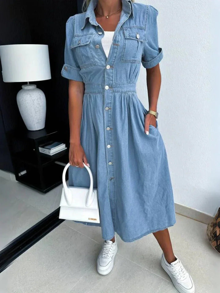 Giorgia™ - Chic Abito in Denim