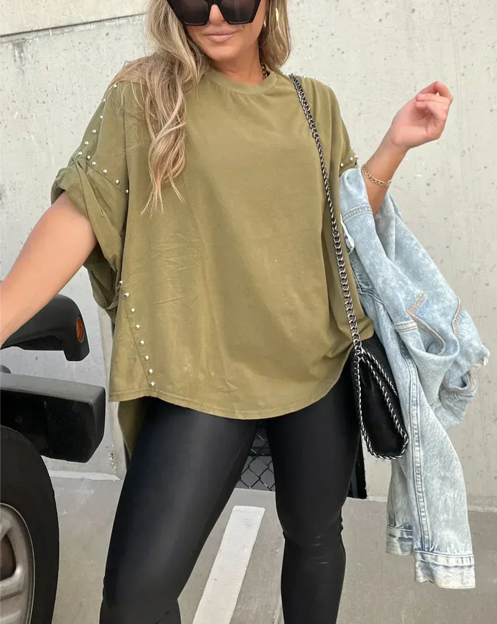 Elisa™ - Maglietta oversize con borchie