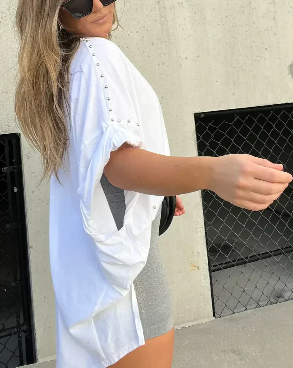 Elisa™ - Maglietta oversize con borchie