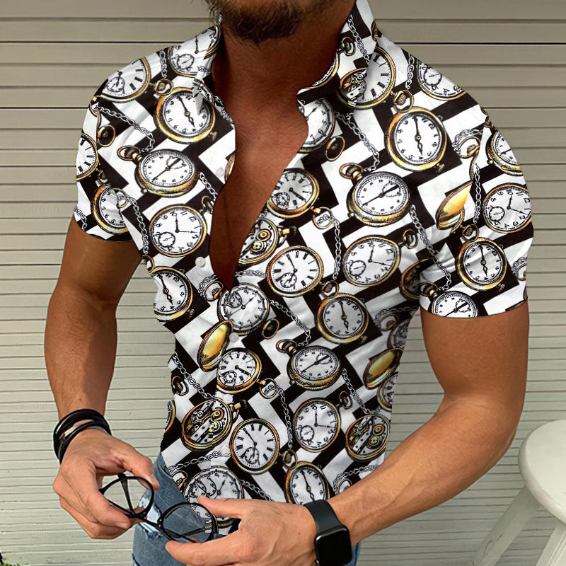 Elegante T-shirt da uomo con stampa grafica etnica di tendenza - perfetta per il relax e le uscite di tutti i giorni