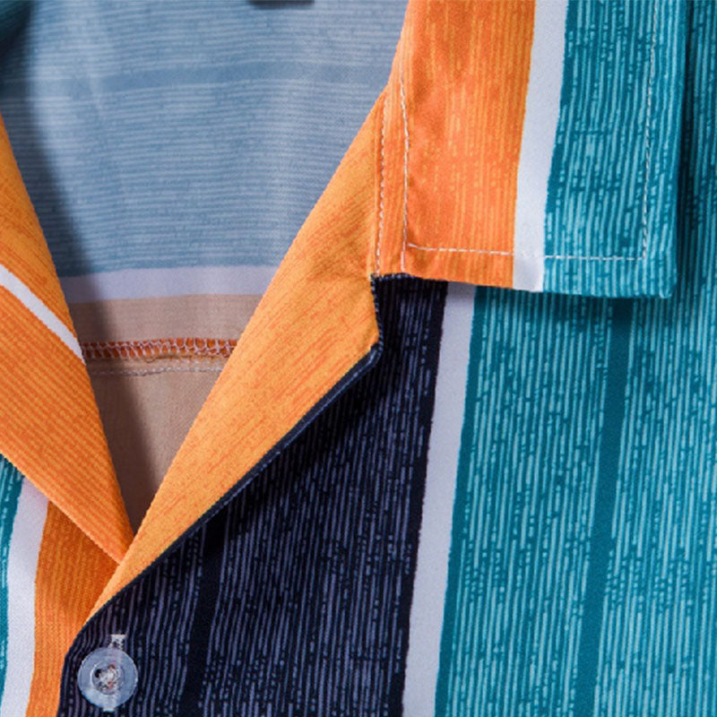 Elegante T-shirt da uomo a maniche corte in stile vintage, realizzata in cotone pregiato