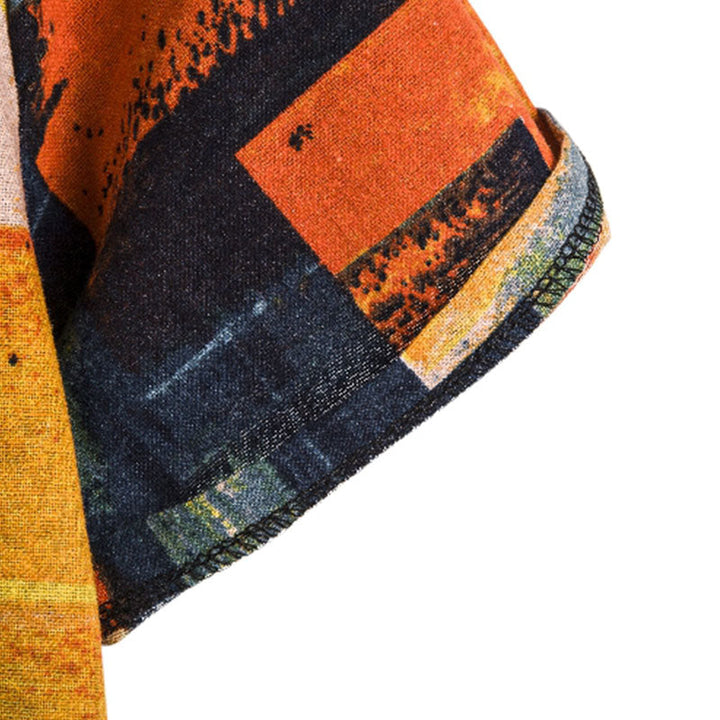 T-shirt da uomo elegantemente retrò con stampa moderna - una scelta comoda e alla moda