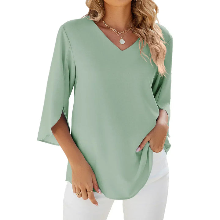 Blusa Elegante con Scollatura a V di Nimra