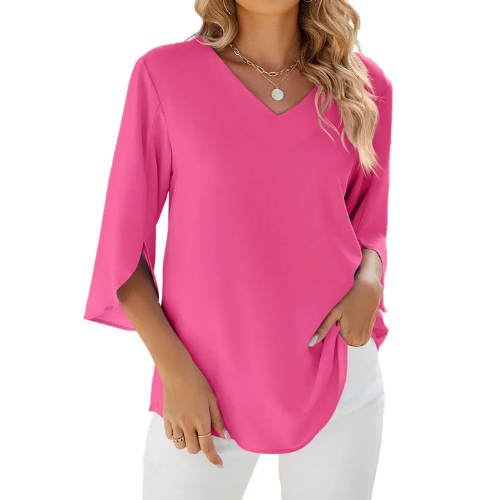 Blusa Elegante con Scollatura a V di Nimra