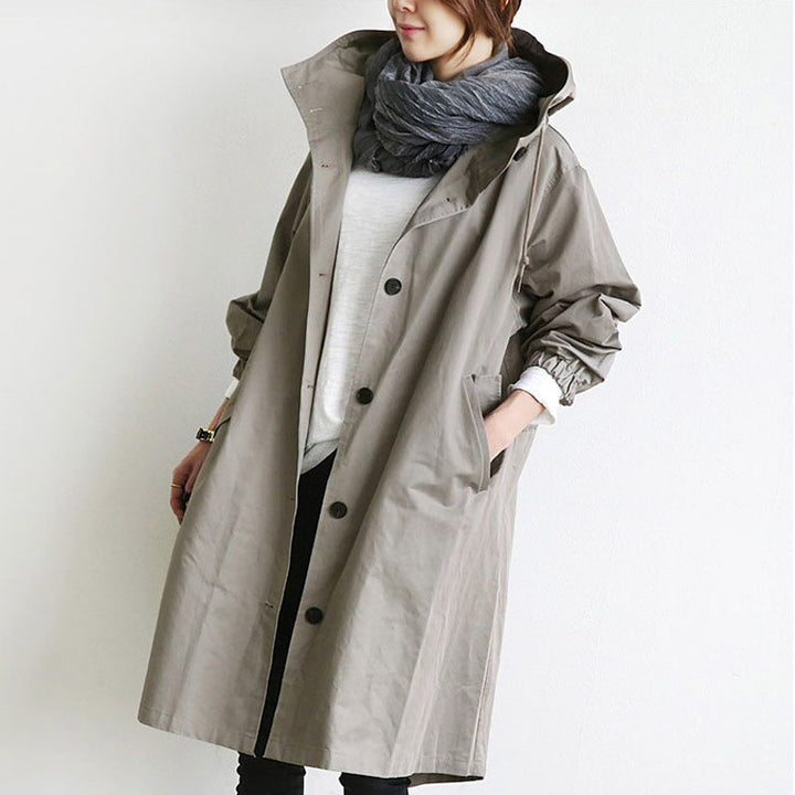 Amara™ - Cappotto Trench Classico con Bottoni e Antivento