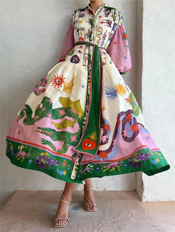 Aryana™ - Maxi Abito Italiano - Eleganza Senza Tempo
