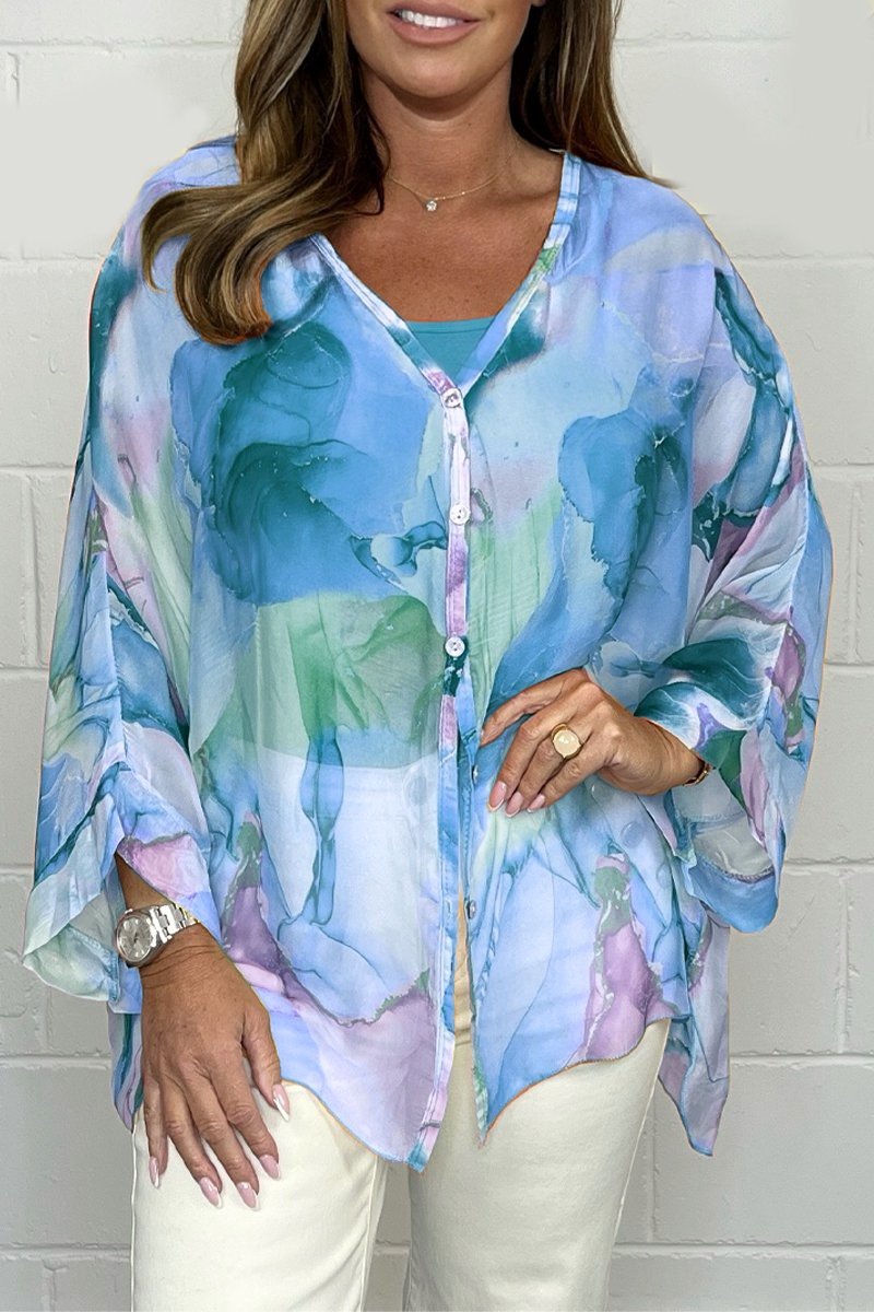 Noa - Blusa Elegante e Leggera con Stampa Trendy per Donne
