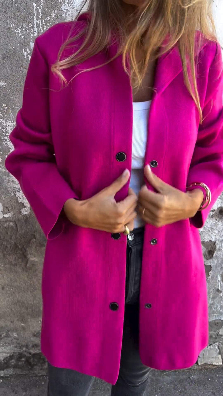 Caterina | Giacca monopetto casual con cappuccio