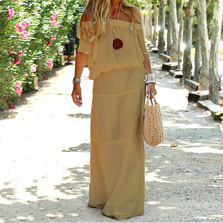 Yelena - Elegante Maxi Abito Off-Shoulder per un Aspetto Seducente