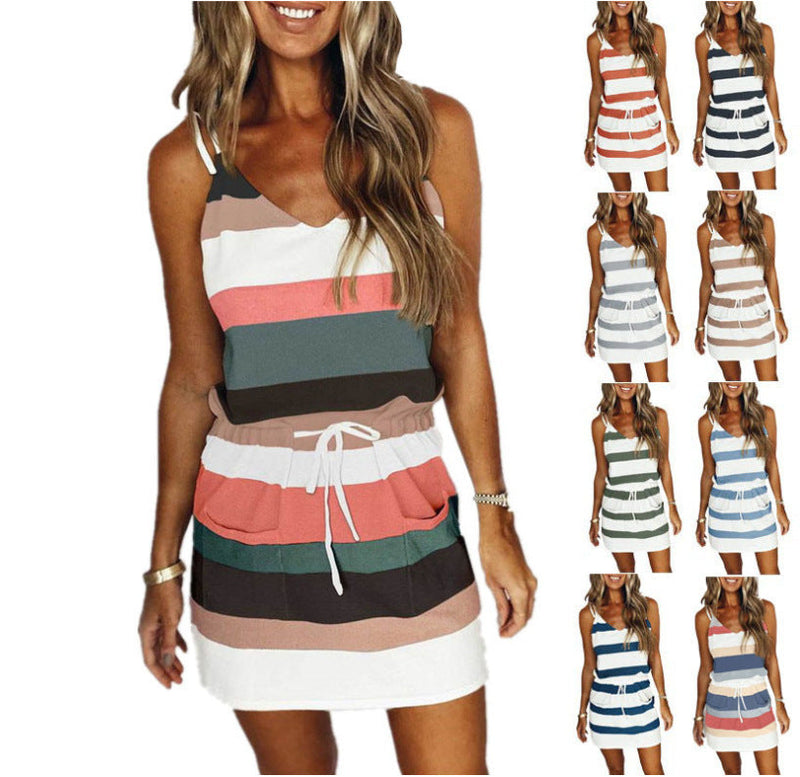 <html>Liora - Abito Estivo a Righe alla Moda per un Look Soleggiato</html>