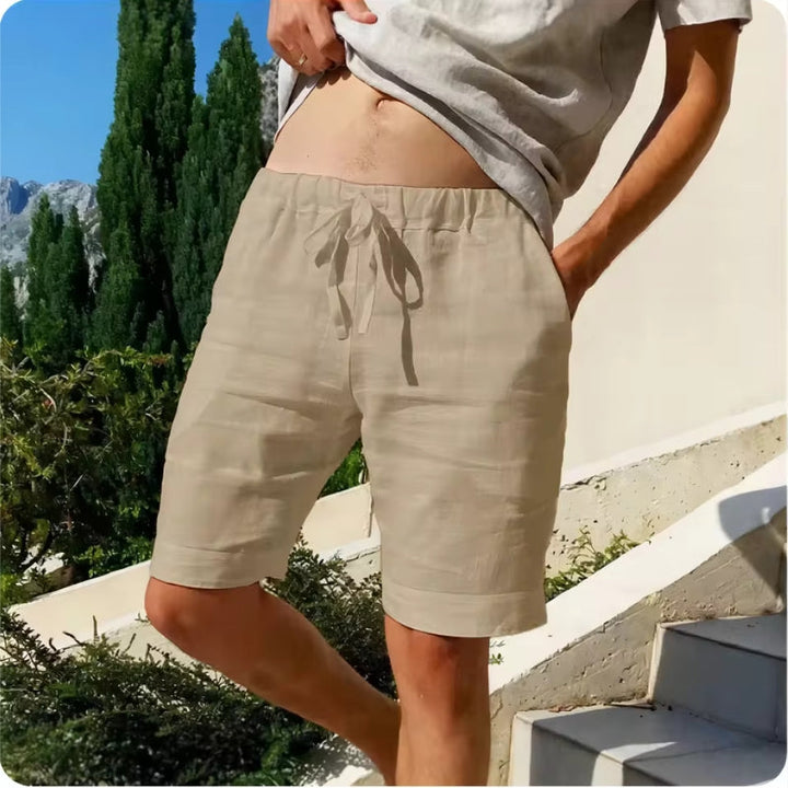 Stijlvolle Heren Strandshort van Klassiek Linnen - Perfecte Comfort voor de Zomer!