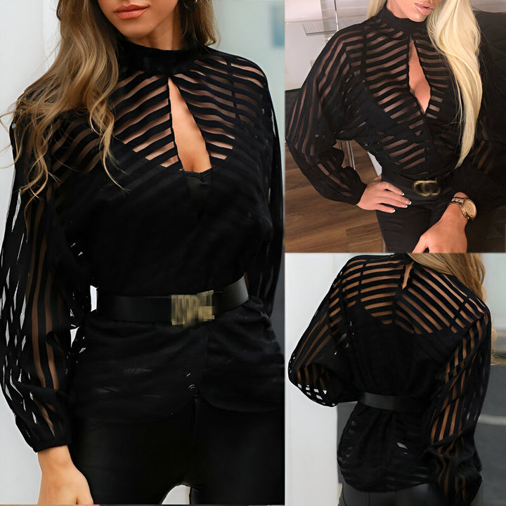 Cosette - Betoverende Mesh Blouse voor een Verleidelijke Look