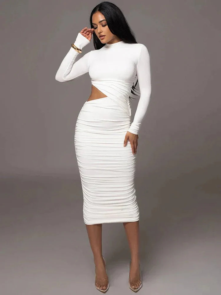 <p>Abito midi bodycon bianco elegante per un look seducente</p>