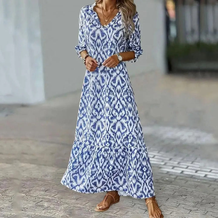 <html><body><p>Zaynab | Elegante Abito Estivo con Affascinante Scollatura a V per Donne</p></body></html>