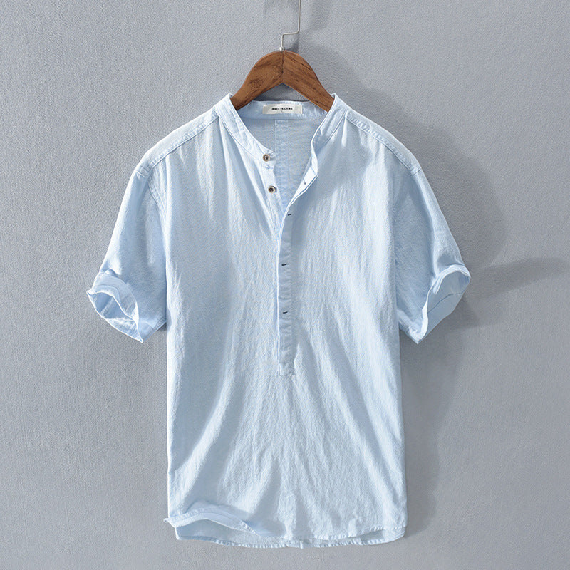 Lanz™ - Camicia in Lino Premium con Colletto Rigido