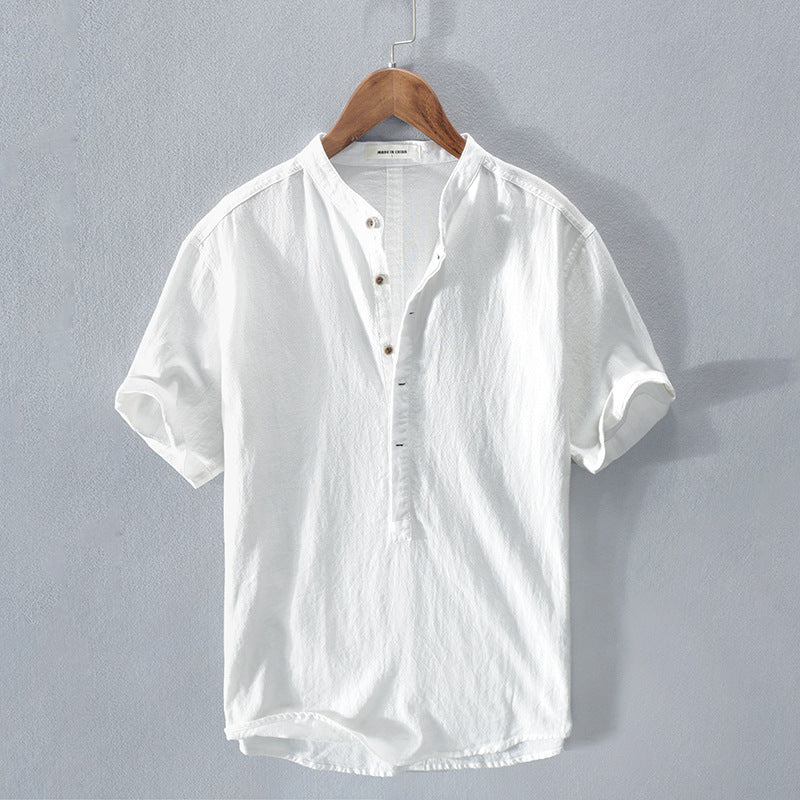 Lanz™ - Camicia in Lino Premium con Colletto Rigido