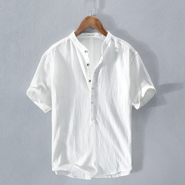 Lanz™ - Camicia in Lino Premium con Colletto Rigido