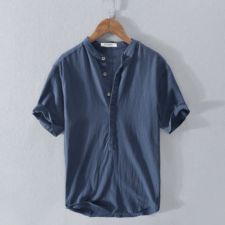 Lanz™ - Camicia in Lino Premium con Colletto Rigido