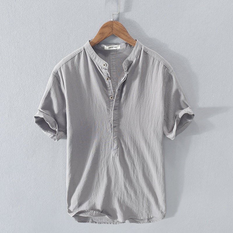 Lanz™ - Camicia in Lino Premium con Colletto Rigido