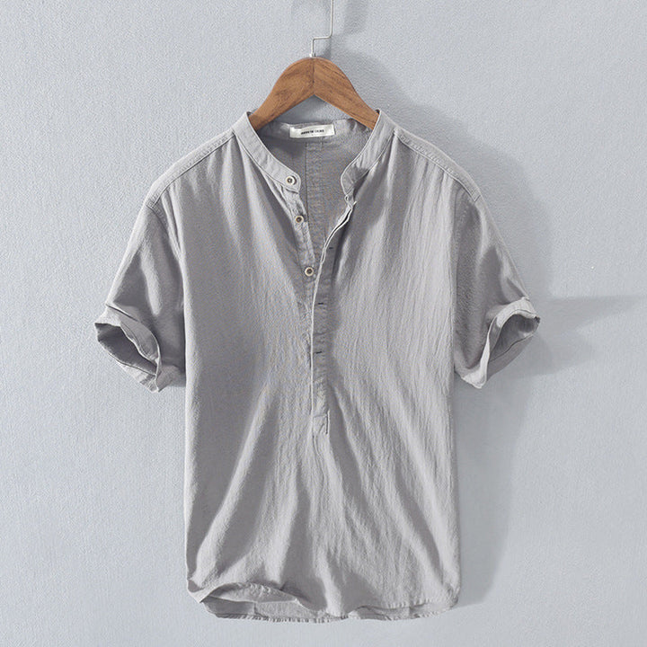 Lanz™ - Camicia in Lino Premium con Colletto Rigido